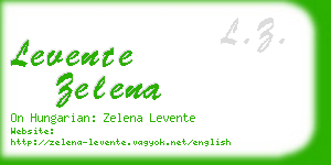 levente zelena business card